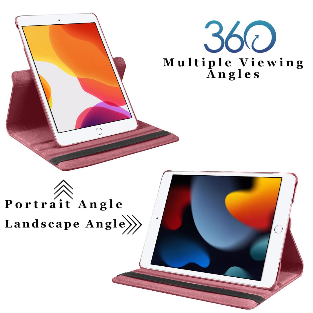 DV 360 Degree PU Leather Rotating Stand Swivel Case for iPad Mini 5 (A2126 / A2124 / A2133 / A2125), iPad Mini 4 (A1538 / A1550), Folio Cover, Hardback and Shockproof