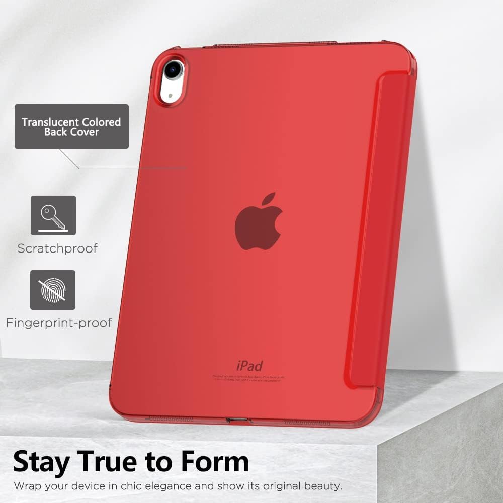 SU for A16 2025 11th / 10th Generation (2025/2022,11 inch/10.9 Inch), Slim Stand Hard PC Translucent Back Shell Smart Cover Case, Support Touch ID, Auto Wake/Sleep