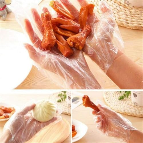 United Clear Disposable Plastic Gloves 1000 Count for Food Prep and Kitchen - Ideal for Handling, Cooking, Cleaning and Parties