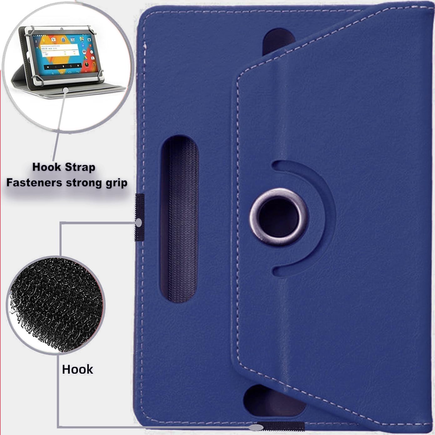 SU 10 inch Tablet Case - Universal Stand Case Folio Cover Magic Leather 360° Rotating Case Fits for ALL 10 Inch & 10.1in Inch Tablets + Stylus Pen