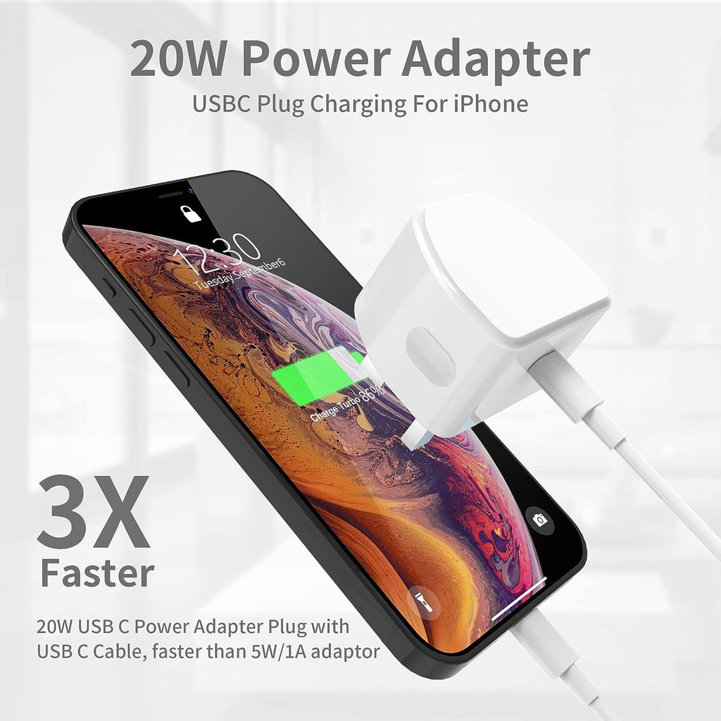 DV 20W USB C Fast Charger Plug Compatible with iPhone 14/14 Pro Max13/13 Pro/13 Pro Max/13 Mini/12/12 Pro/12 Pro Max/12 Mini/11/11 Pro/SE 2022/X Type C PD 3.0 Power Charger