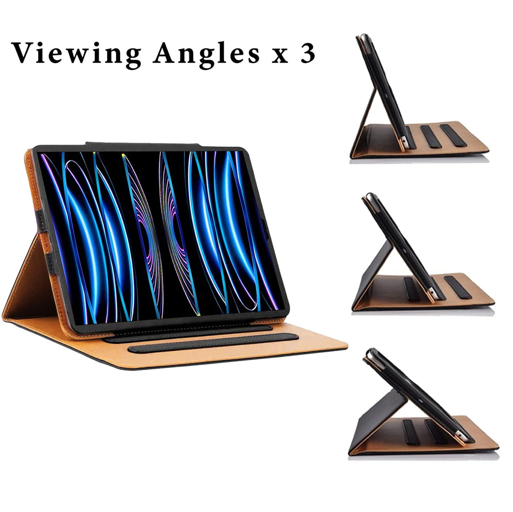 Tan Leather Case for iPad Pro 11 inch 4th/3rd/2nd/1st Generation, Smart Stand Case with Magnetic Closure and Smart Pocket, Supports Auto Sleep/Wake (2018/20/21/22)
