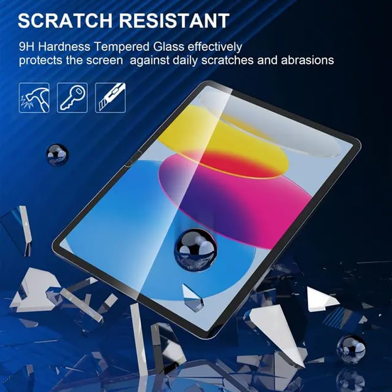 [TECH UK] 2 Pack Screen Protector for iPad A16 2025 11th / 10th Generation (2025/2022,11 inch/10.9 Inch) Tempered Glass Screen Film Guard -Clear
