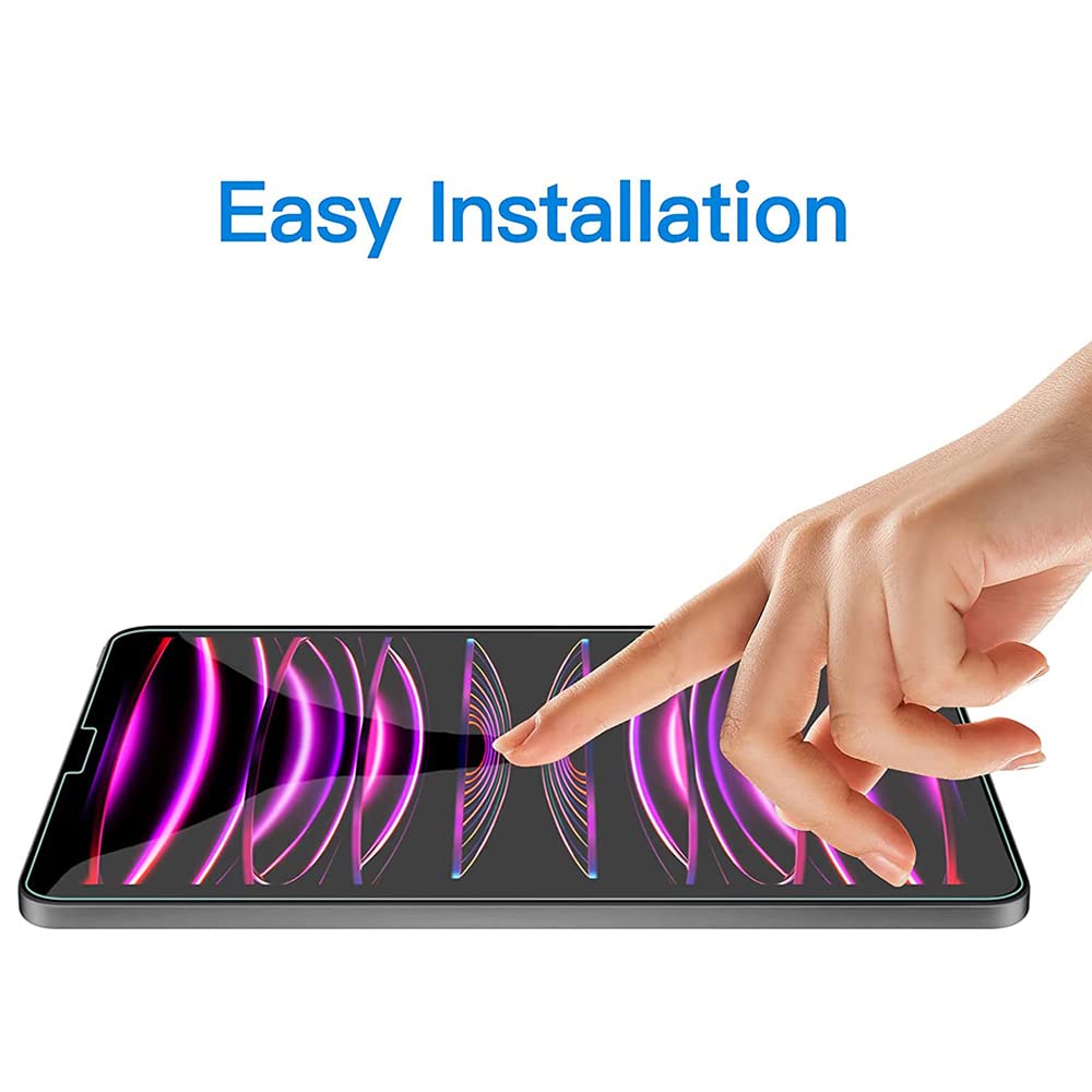 DIGITAL VANGUARD DISCOVERING POSSIBILITIES DV 2-Pack Screen Protector for iPad iPad Pro 11 11-Inch 2018,2020,2021,2022 Model Face ID Compatible, 9H Tempered Glass Film