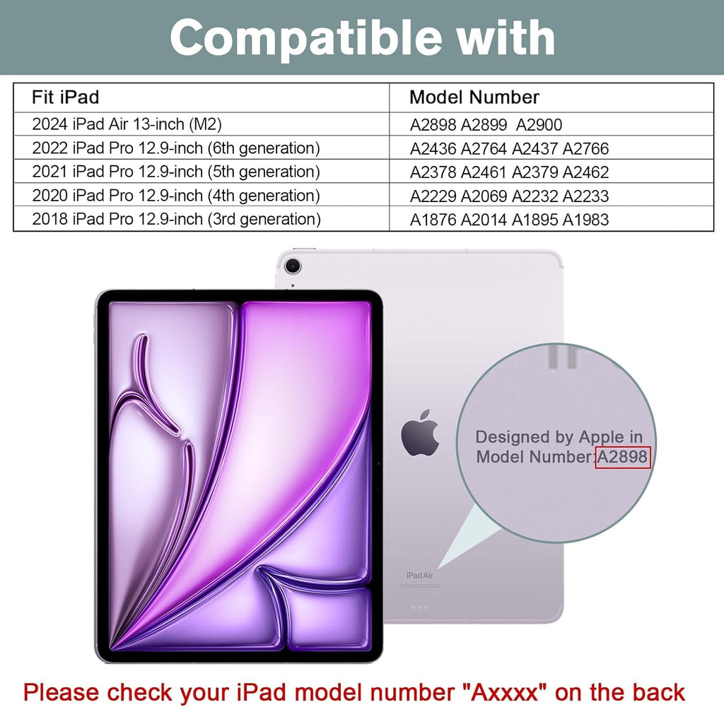 Selling United Case for iPad Pro 12.9-Inch (6th/5th Generation, 2022/2021 Model), Slim Stand Hard Back Shell Smart Cover with Auto Wake/Sleep