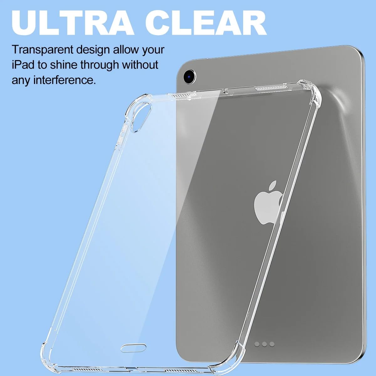 Case For Apple iPad Case Shockproof Crystal Thin Soft TPU Clear Bumper Cover