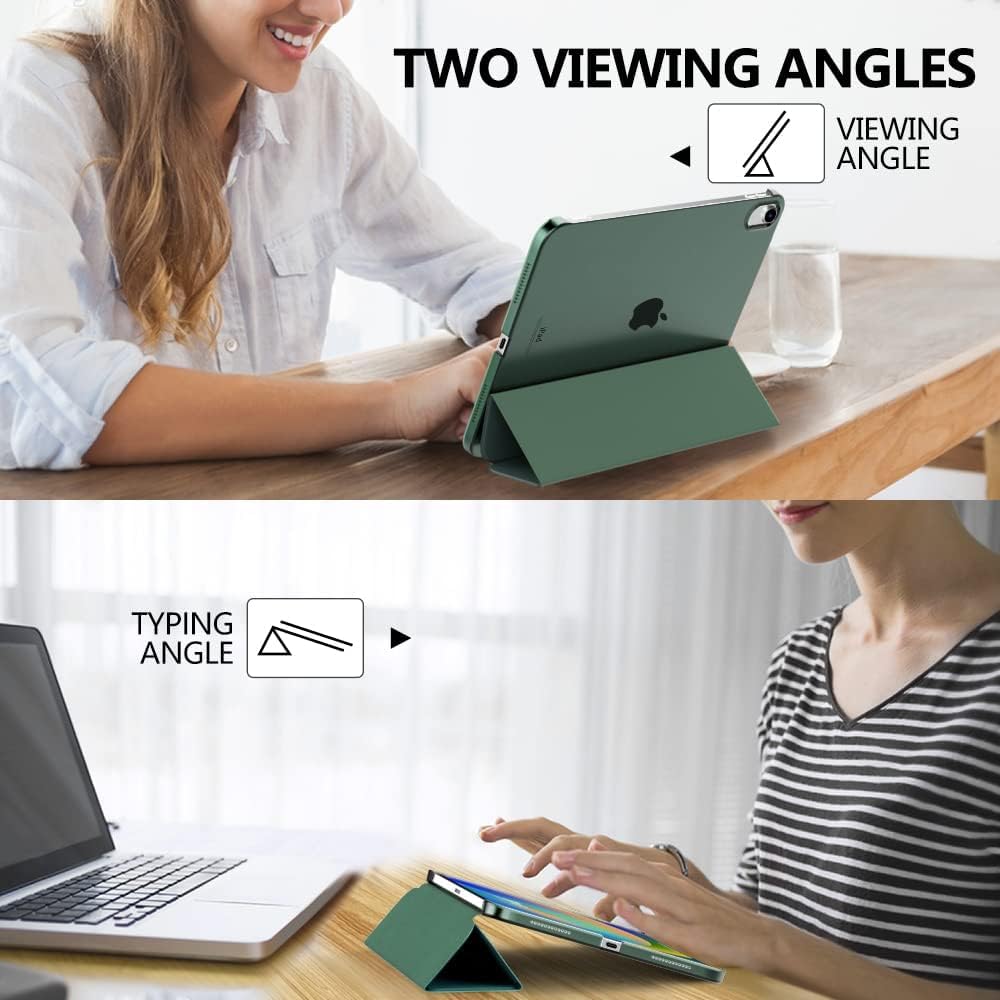 SU for A16 2025 11th / 10th Generation (2025/2022,11 inch/10.9 Inch), Slim Stand Hard PC Translucent Back Shell Smart Cover Case, Support Touch ID, Auto Wake/Sleep