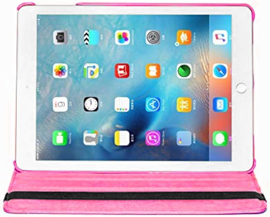 Case Compatible with Apple iPad Pro 12.9" (1st & 2nd Generation, 2015 & 2017 Model) Shockproof PU Leather Book Style Flip Folio 360° Rotating Protection Cover With Auto Wake/Sleep