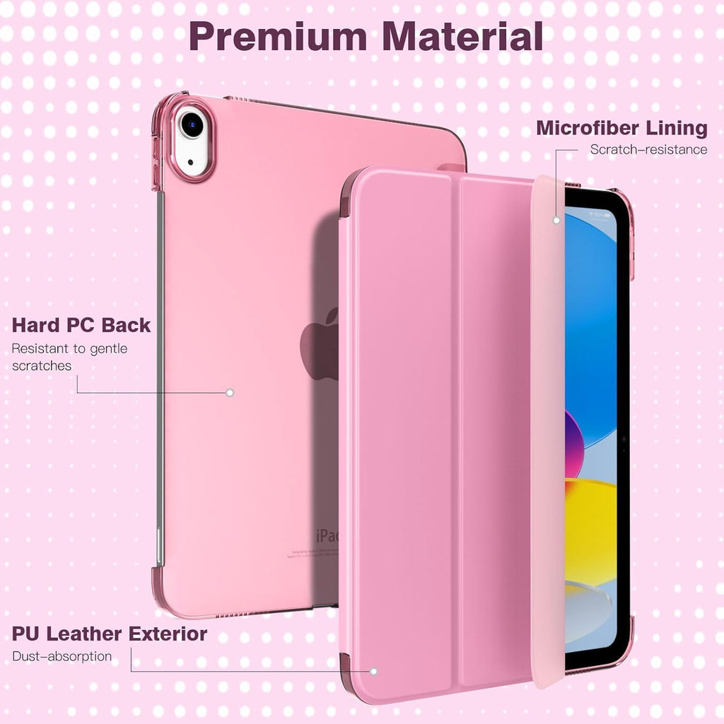 SU for A16 2025 11th / 10th Generation (2025/2022,11 inch/10.9 Inch), Slim Stand Hard PC Translucent Back Shell Smart Cover Case, Support Touch ID, Auto Wake/Sleep