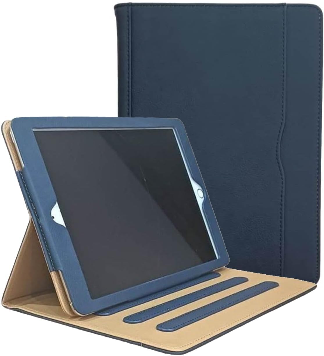 [Corner Protection] Multi-Angle Viewing Stand Case for iPad Pro 12.9 Inch 2015/2017 1st and 2nd Gen Models, Premium Leather, Magnetic Flip Stand Cover Auto Wake/Sleep