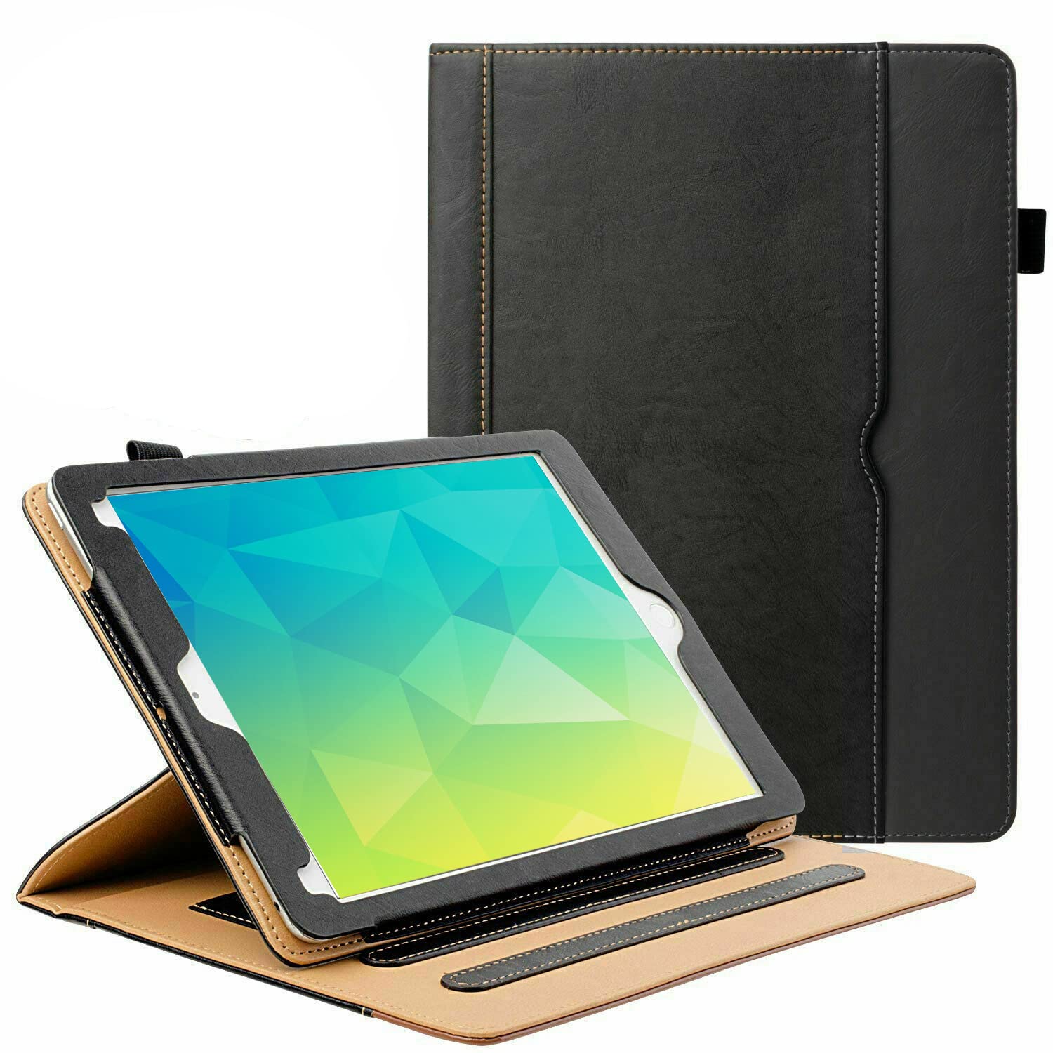 Genuine Tan Case For iPad Mini 2 3 (2013/2014) 7.9 inch, Full Protection Smart Leather Cover with Auto Wake/Sleep and Pocket for Notes