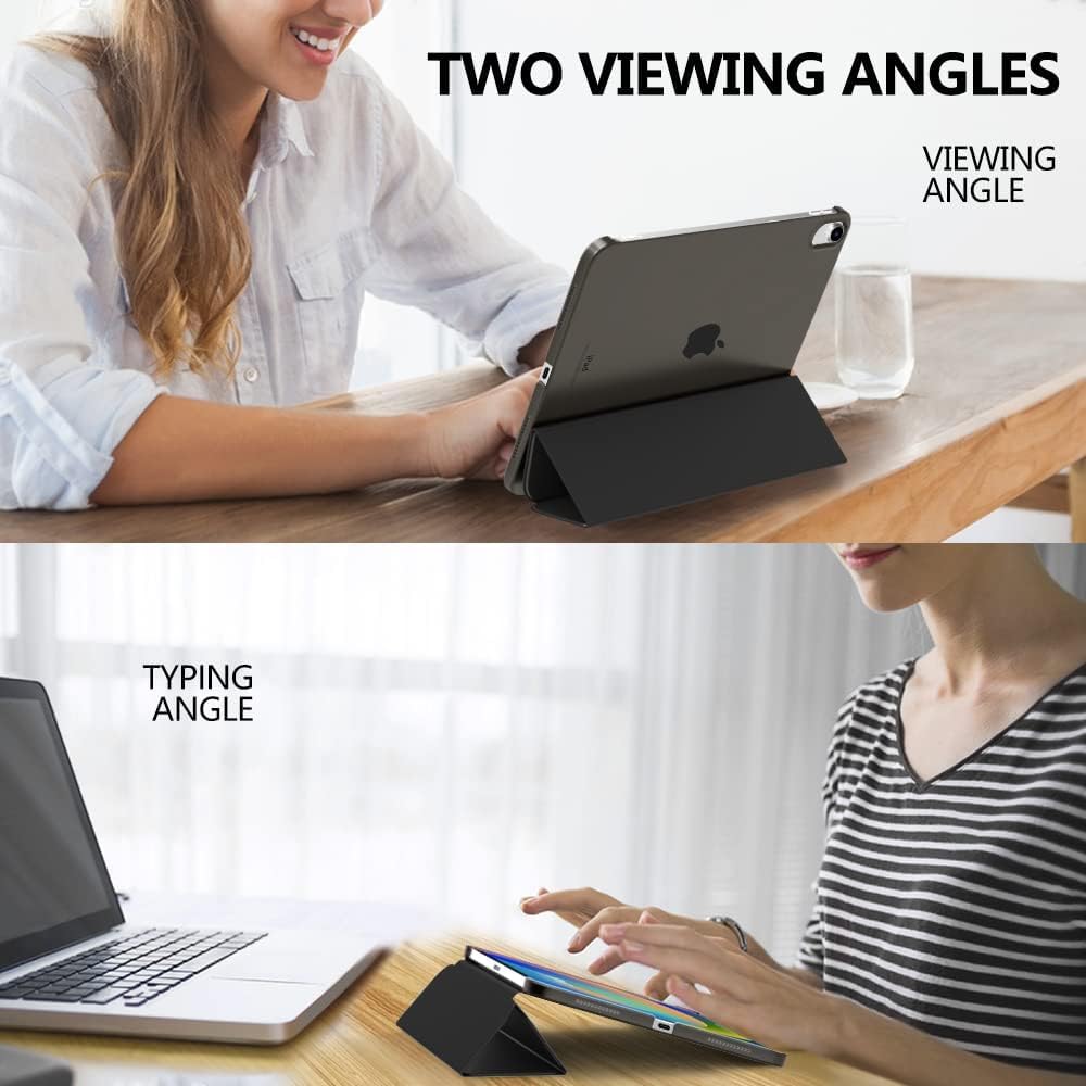 SU for A16 2025 11th / 10th Generation (2025/2022,11 inch/10.9 Inch), Slim Stand Hard PC Translucent Back Shell Smart Cover Case, Support Touch ID, Auto Wake/Sleep