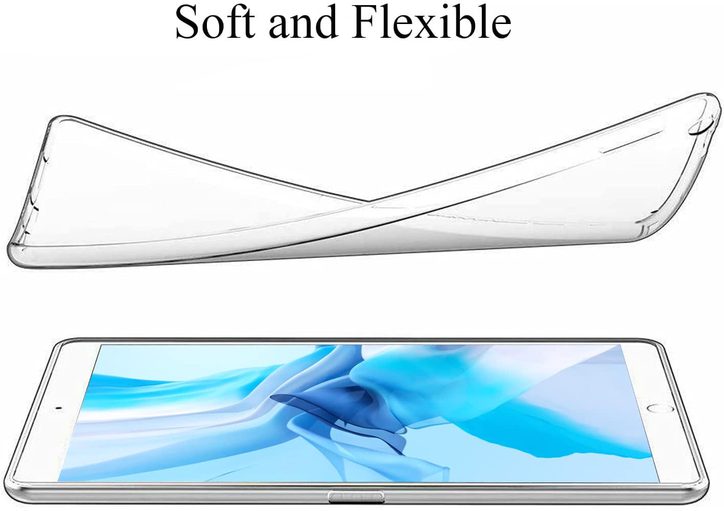 PURE HITECH Case for iPad 10.2 inch 2021/2020/2019 (9th/8th/7th Generations) | TPU Silicone Gel Transparent iPad 10.2 Case