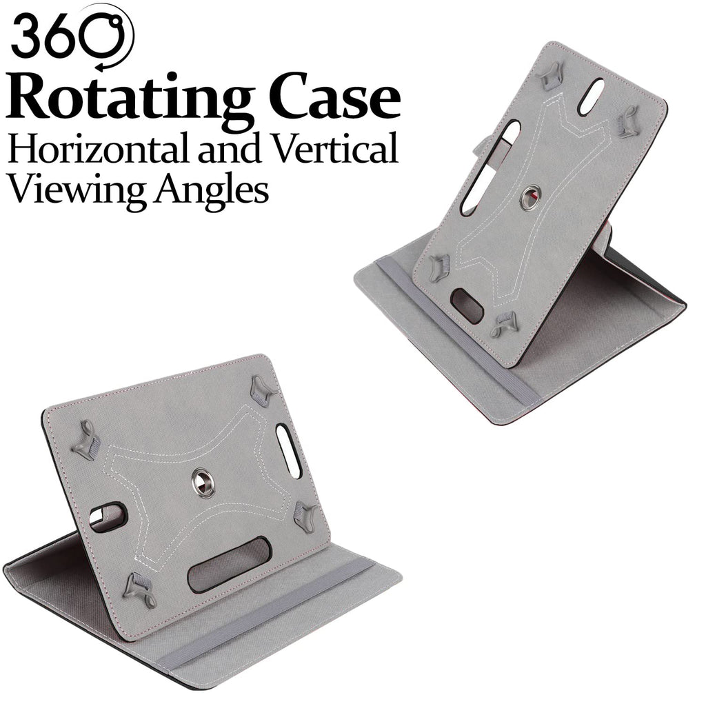 Universal 7 inch 360 Rotating Case Fits All 7 and 7.1 inches Android Tablets, Smooth Interior, PU Leather Exterior Supports Multiple Viewing Angles, Lightweight Folio Wallet Case Cover