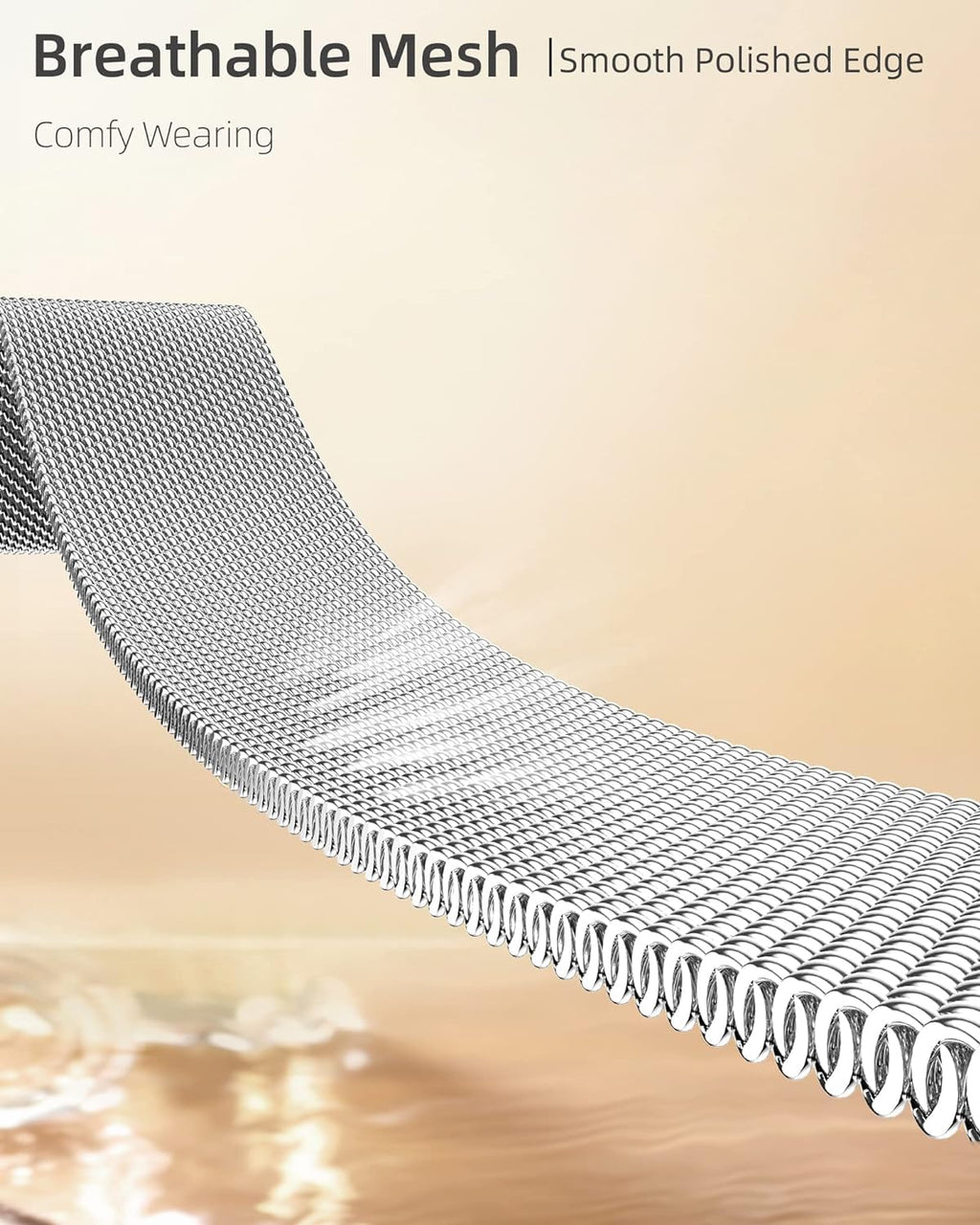 DV Milanese Strap Compatible with Apple Watch Straps 41mm 40mm 38mm Women Men, Dual Magnetic Adjustable Band for iWatch Series 8 7 6 5 4 3 2 1 SE, Fashion Metal Strap for Smart iWatch