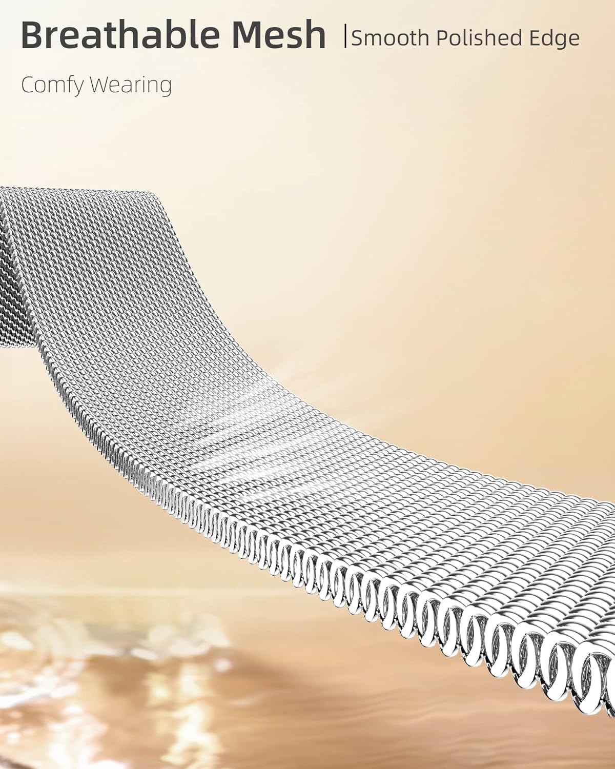 DV Milanese Strap Compatible with Apple Watch Straps 41mm 40mm 38mm Women Men, Dual Magnetic Adjustable Band for iWatch Series 8 7 6 5 4 3 2 1 SE, Fashion Metal Strap for Smart iWatch