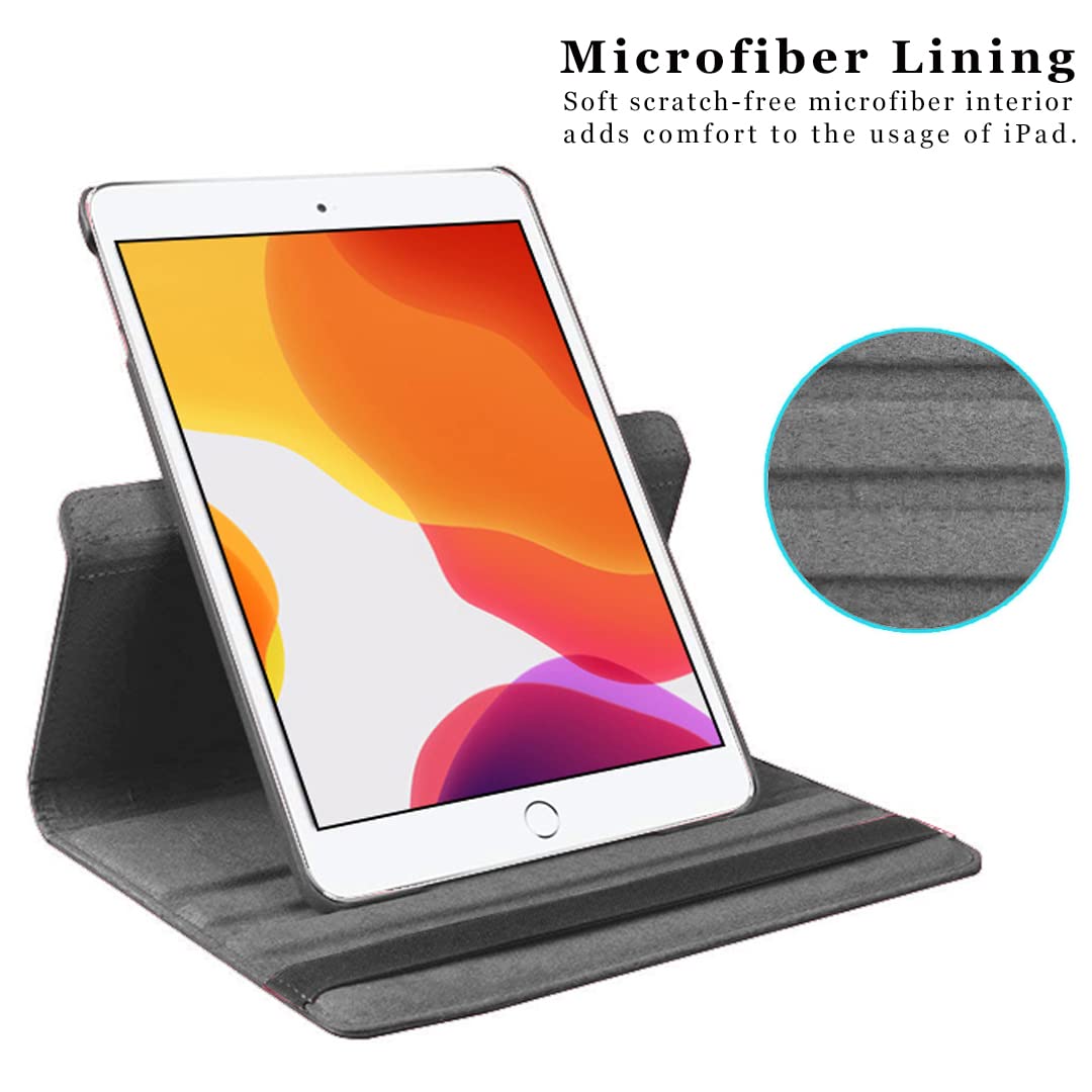 DV 360 Degree PU Leather Rotating Stand Swivel Case for iPad Mini 5 (A2126 / A2124 / A2133 / A2125), iPad Mini 4 (A1538 / A1550), Folio Cover, Hardback and Shockproof
