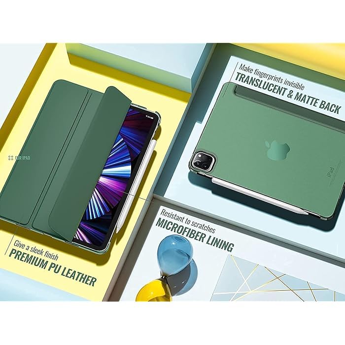 Selling United Case for iPad Pro 12.9-Inch (6th/5th Generation, 2022/2021 Model), Slim Stand Hard Back Shell Smart Cover with Auto Wake/Sleep