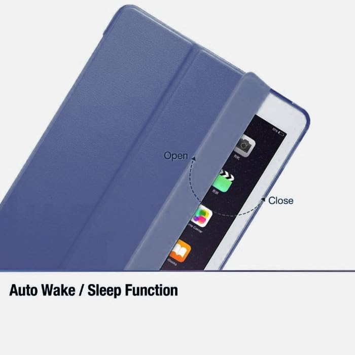 SU Case for iPad Pro 12.9 Case 2nd Generation 2017/1st Generation 2015(Model: A1584 A1652 A1670 A1671 A1821), Ultra Slim Lightweight Stand Smart Case with Translucent Frosted Back Cover