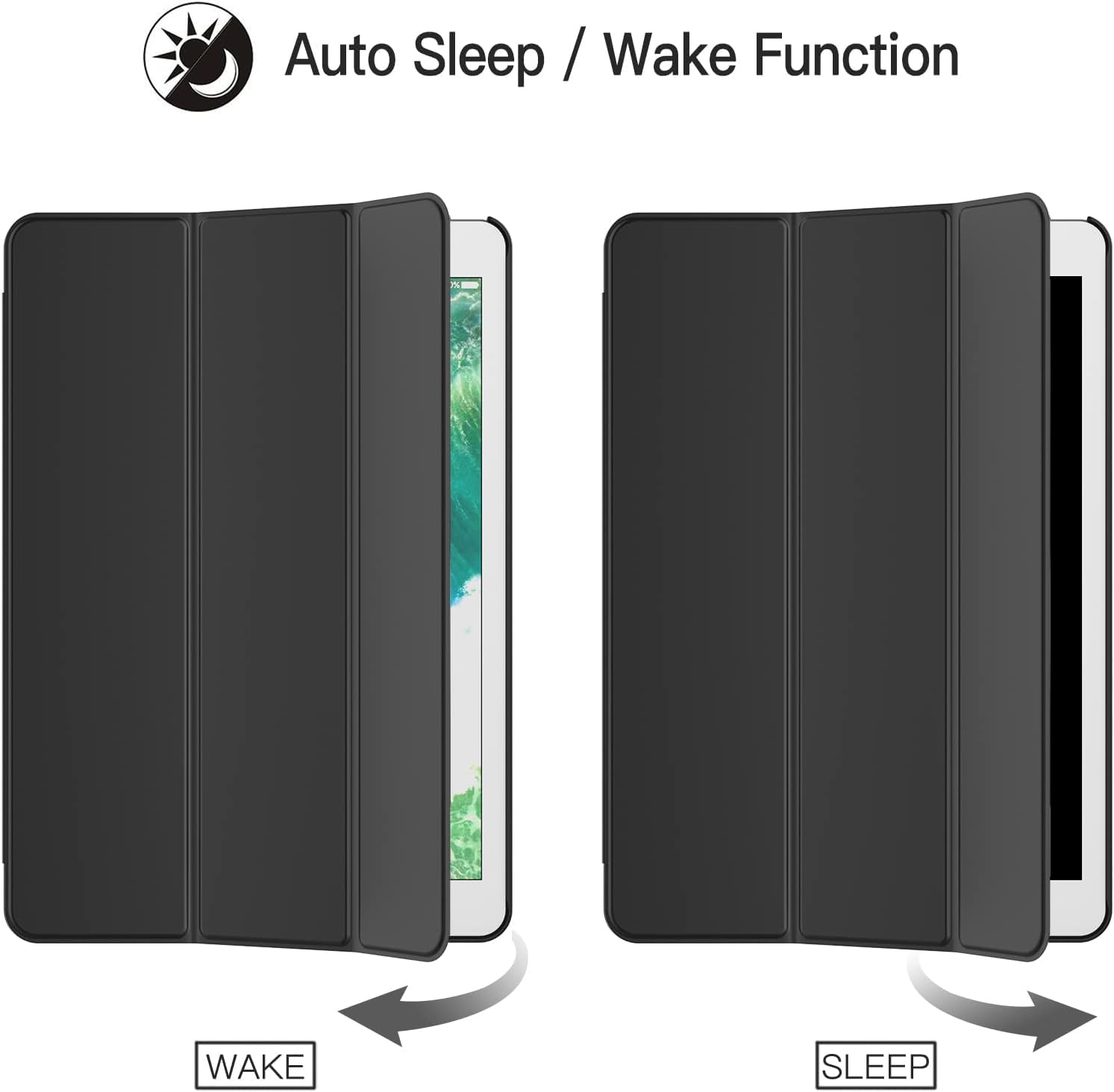 DV Case for iPad Air 3 (10.5-Inch 2019, 3rd Generation) and iPad Pro 10.5, DV Slim Tablet Cover with Soft TPU Back, Auto Wake/Sleep (Black)