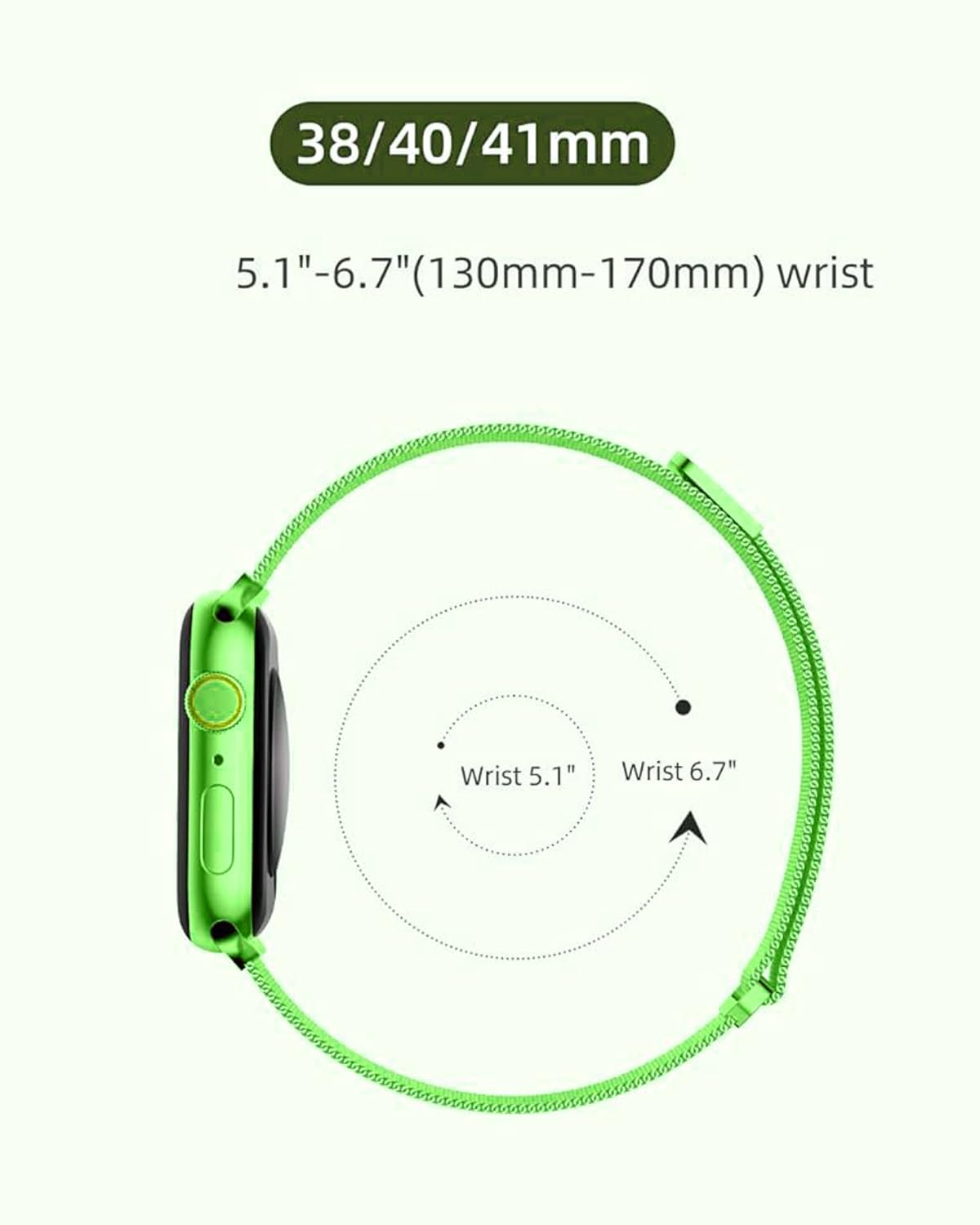 DV Milanese Strap Compatible with Apple Watch Straps 41mm 40mm 38mm Women Men, Dual Magnetic Adjustable Band for iWatch Series 8 7 6 5 4 3 2 1 SE, Fashion Metal Strap for Smart iWatch