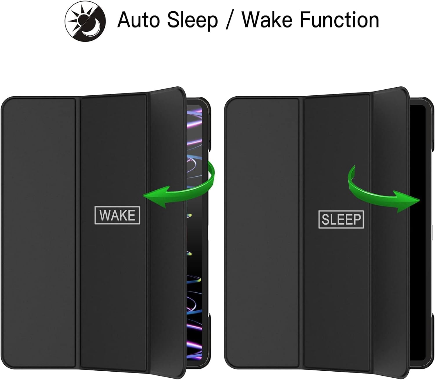 Selling United Case for iPad Pro 12.9-Inch (6th/5th Generation, 2022/2021 Model), Slim Stand Hard Back Shell Smart Cover with Auto Wake/Sleep