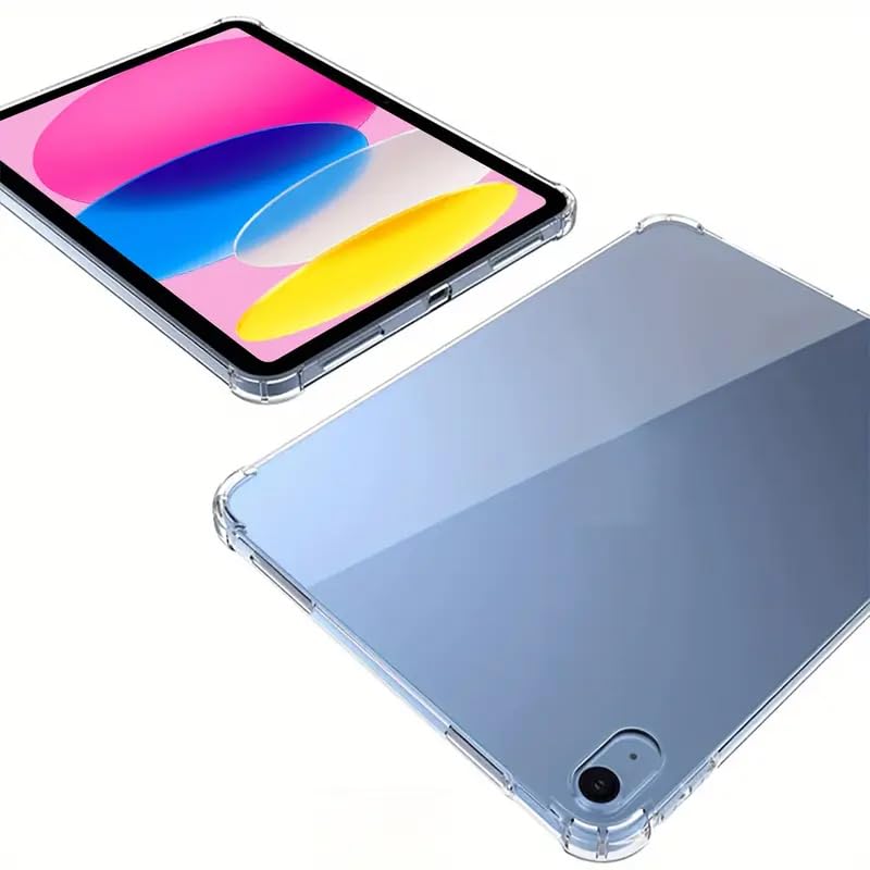 SU Case for iPad (A16) 11th Generation 11 Inch/ 10th Generation 10.9 Inch (Models: 2025/2022) Slim & Lightweight Soft TPU Anti-Scratch Back with Shockproof Impact Resistant Raised Edge Protection