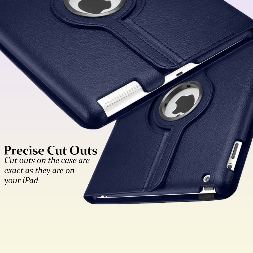 DV Case for iPad Mini 2 (A1489, A1490, A1491), iPad Mini 3 (A1599, A1600), 360 Degree Rotating Smart Stand Case, PU Leather, Slim and Lightweight Cover