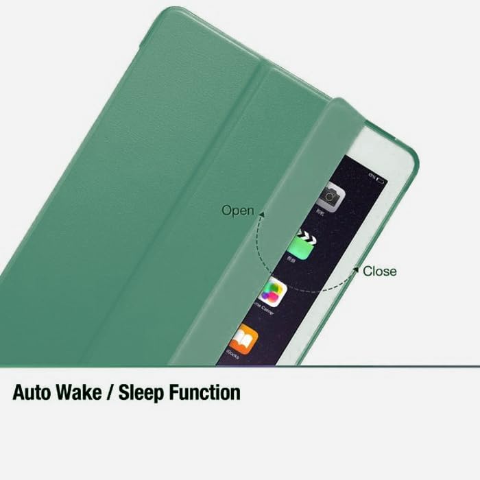 SU Case for iPad Pro 12.9 Case 2nd Generation 2017/1st Generation 2015(Model: A1584 A1652 A1670 A1671 A1821), Ultra Slim Lightweight Stand Smart Case with Translucent Frosted Back Cover