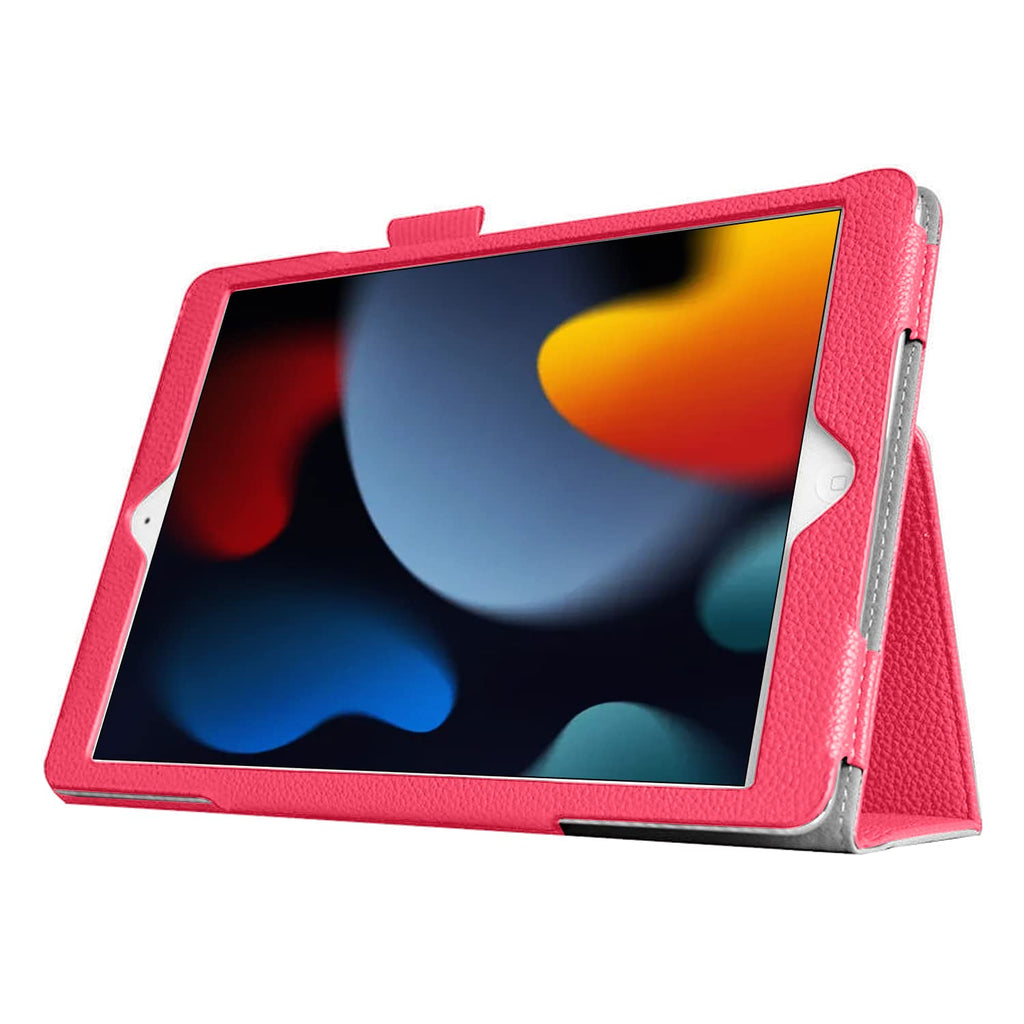 DV Flip Stand Case for iPad 10.2-inch 9th/8th/7th Generation, Premium PU Leather Cover with Pencil Holder and Magnetic Closure, Shockproof Folio Stand Case, Supports Auto Sleep/Wake