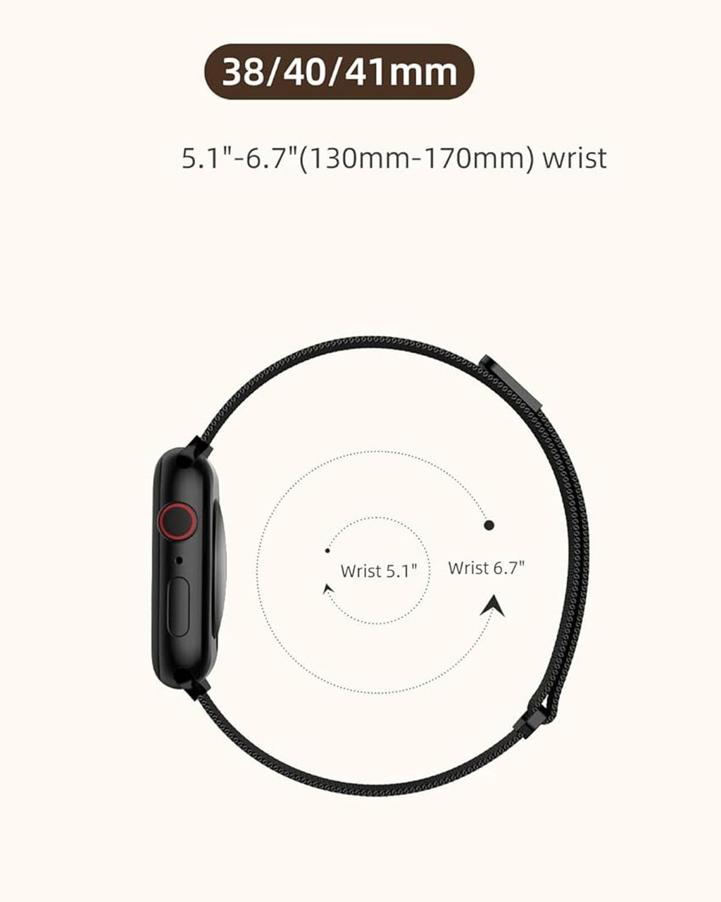 DV Milanese Strap Compatible with Apple Watch Straps 41mm 40mm 38mm Women Men, Dual Magnetic Adjustable Band for iWatch Series 8 7 6 5 4 3 2 1 SE, Fashion Metal Strap for Smart iWatch