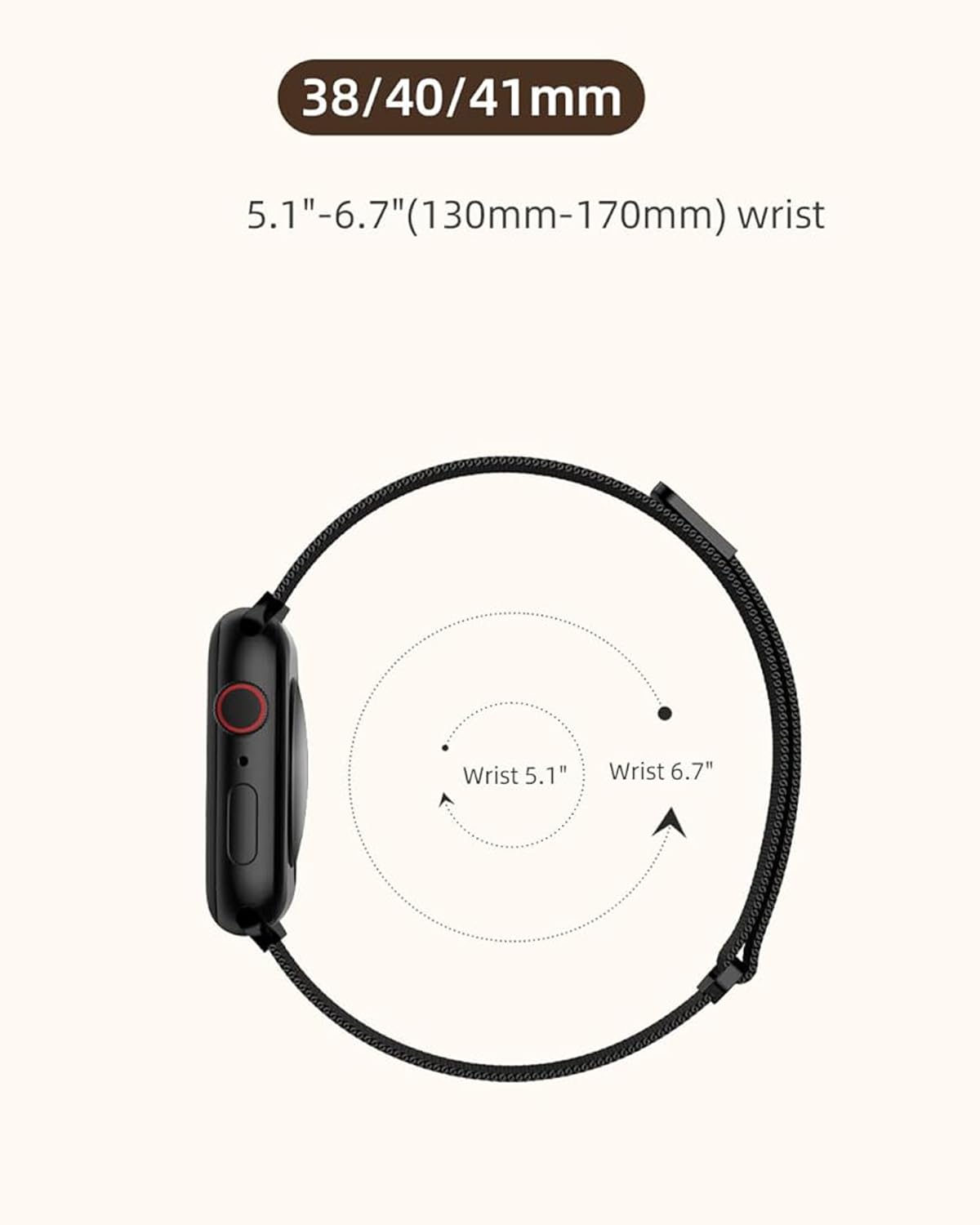 DV Milanese Strap Compatible with Apple Watch Straps 41mm 40mm 38mm Women Men, Dual Magnetic Adjustable Band for iWatch Series 8 7 6 5 4 3 2 1 SE, Fashion Metal Strap for Smart iWatch