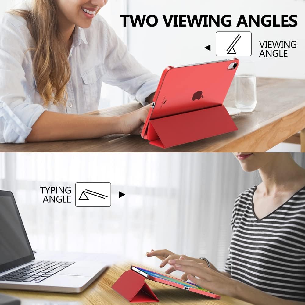 SU for A16 2025 11th / 10th Generation (2025/2022,11 inch/10.9 Inch), Slim Stand Hard PC Translucent Back Shell Smart Cover Case, Support Touch ID, Auto Wake/Sleep