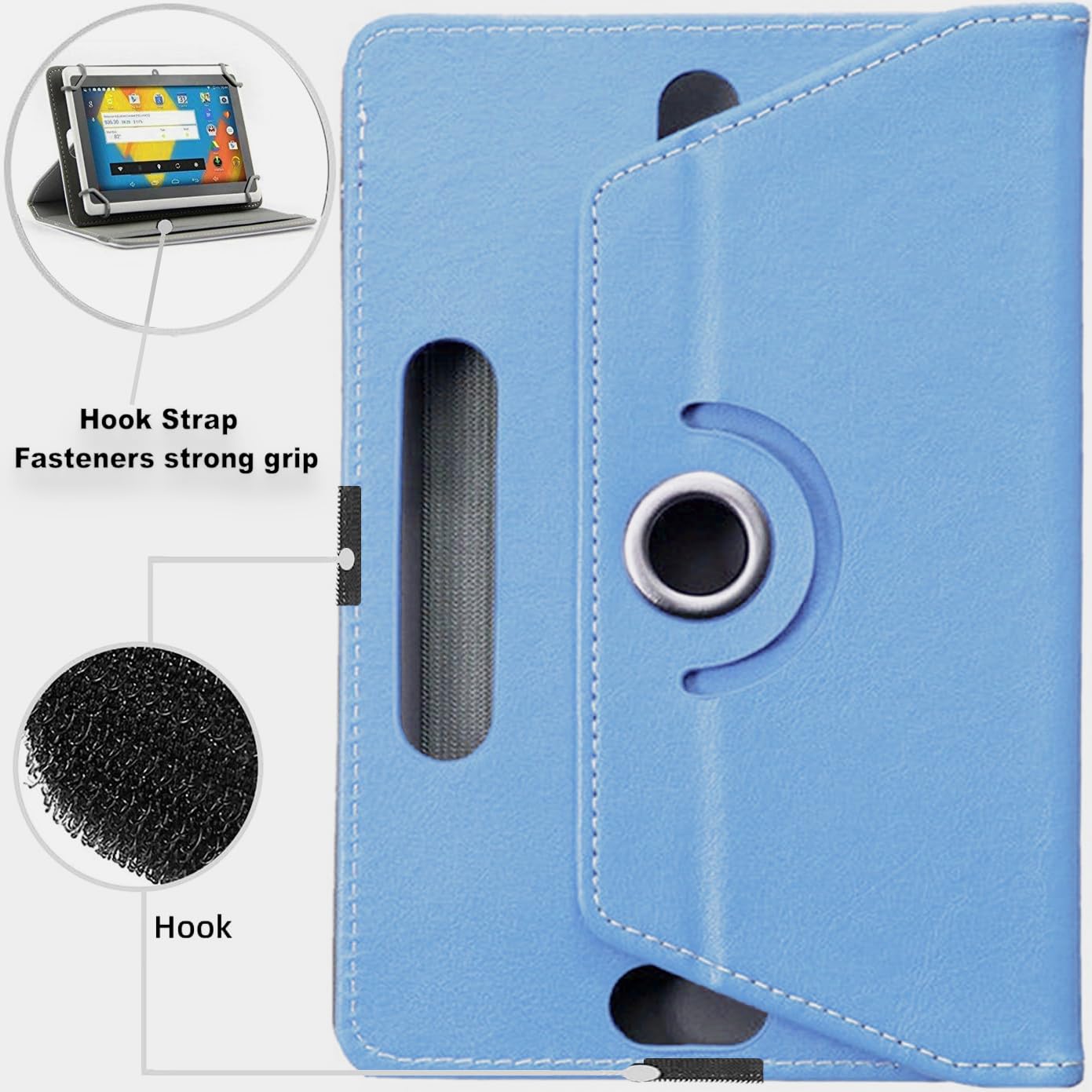 SU 10 inch Tablet Case - Universal Stand Case Folio Cover Magic Leather 360° Rotating Case Fits for ALL 10 Inch & 10.1in Inch Tablets + Stylus Pen