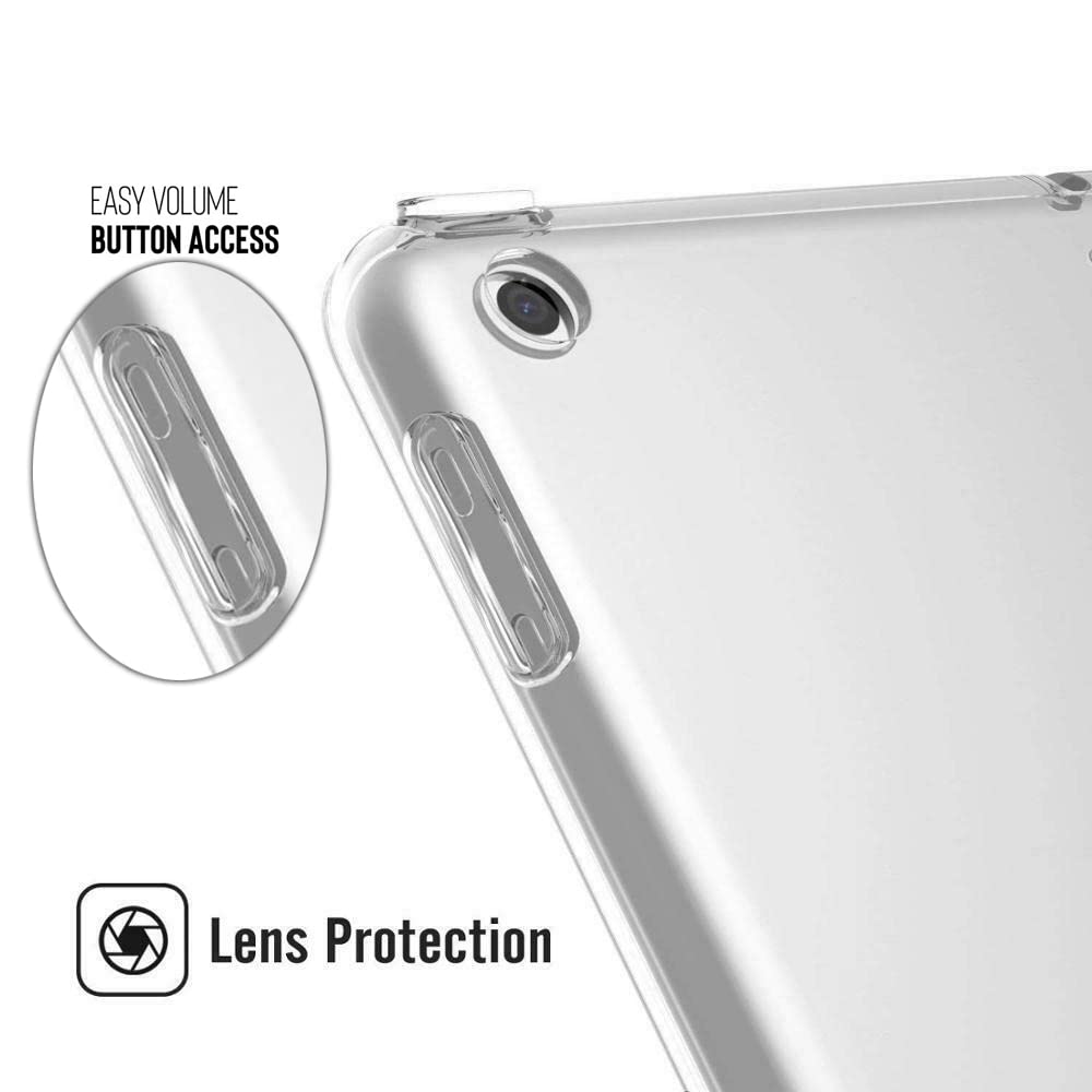 PURE HITECH Case for iPad 10.2 inch 2021/2020/2019 (9th/8th/7th Generations) | TPU Silicone Gel Transparent iPad 10.2 Case