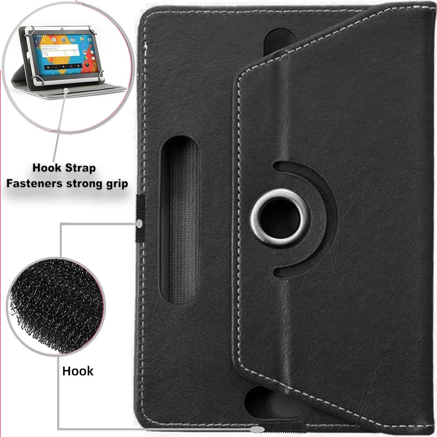 SU 10 inch Tablet Case - Universal Stand Case Folio Cover Magic Leather 360° Rotating Case Fits for ALL 10 Inch & 10.1in Inch Tablets + Stylus Pen