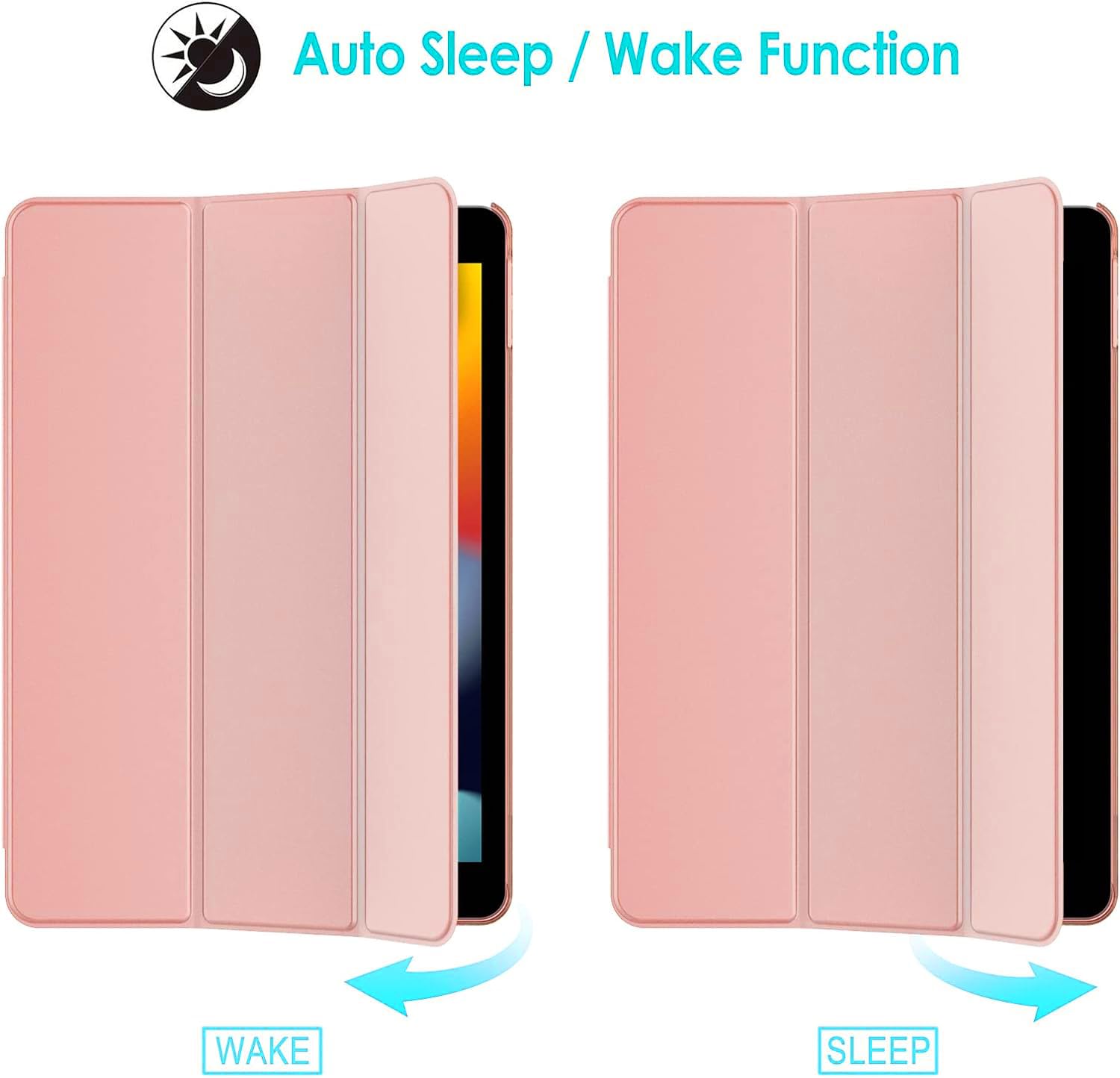 For Apple iPad 10.2 inch 9th/ 8th/ 7th Generation, Smart Magnetic Stand Case, Leather Cover with Magnetic Closure, Anti-Scratch and Lightweight Case (2021/2020/2019)