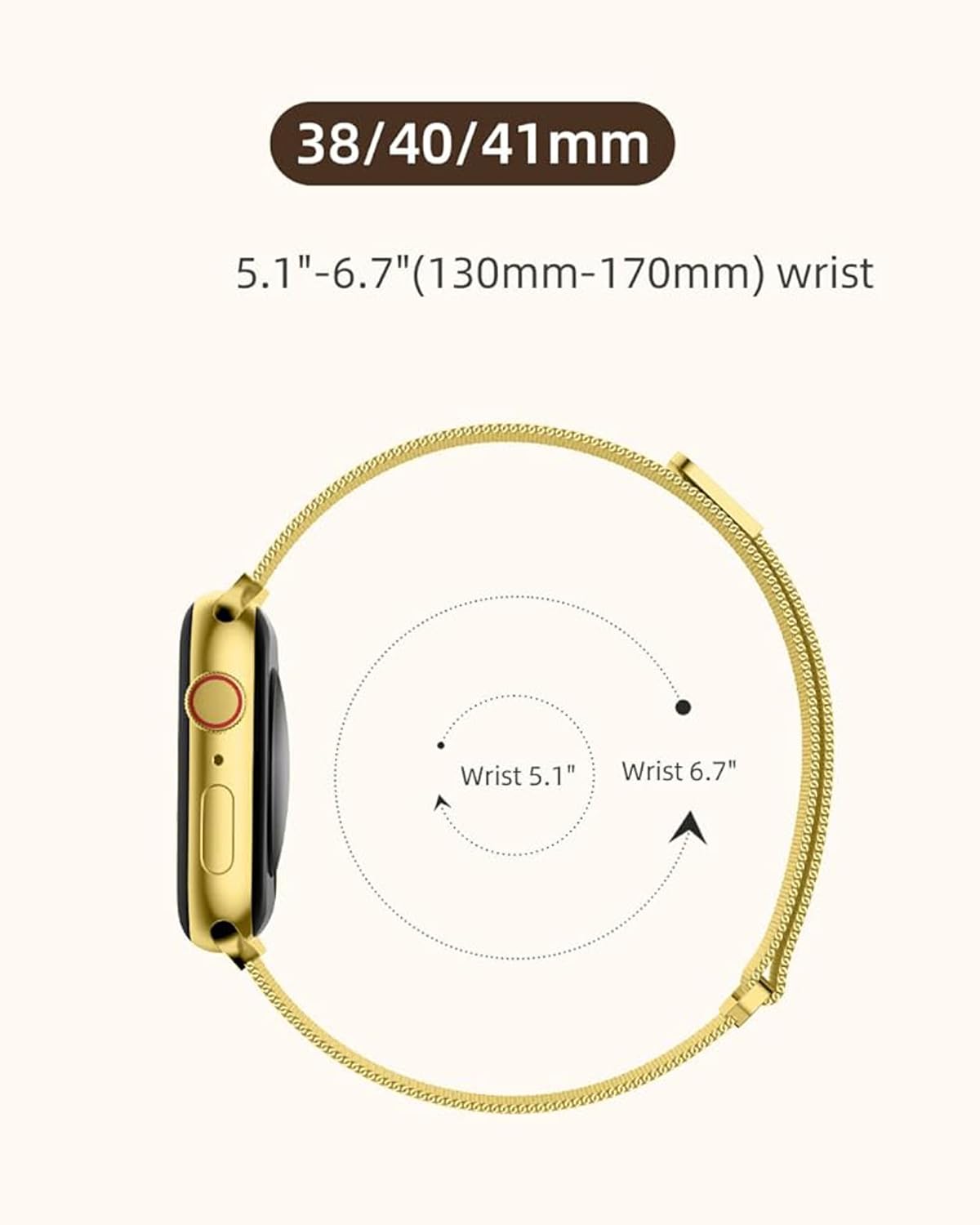 DV Milanese Strap Compatible with Apple Watch Straps 41mm 40mm 38mm Women Men, Dual Magnetic Adjustable Band for iWatch Series 8 7 6 5 4 3 2 1 SE, Fashion Metal Strap for Smart iWatch