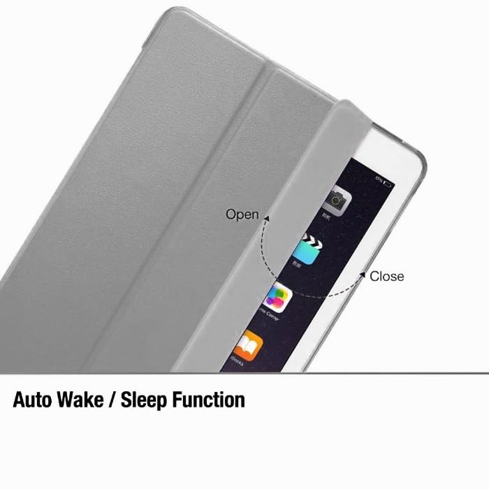 SU Case for iPad Pro 12.9 Case 2nd Generation 2017/1st Generation 2015(Model: A1584 A1652 A1670 A1671 A1821), Ultra Slim Lightweight Stand Smart Case with Translucent Frosted Back Cover