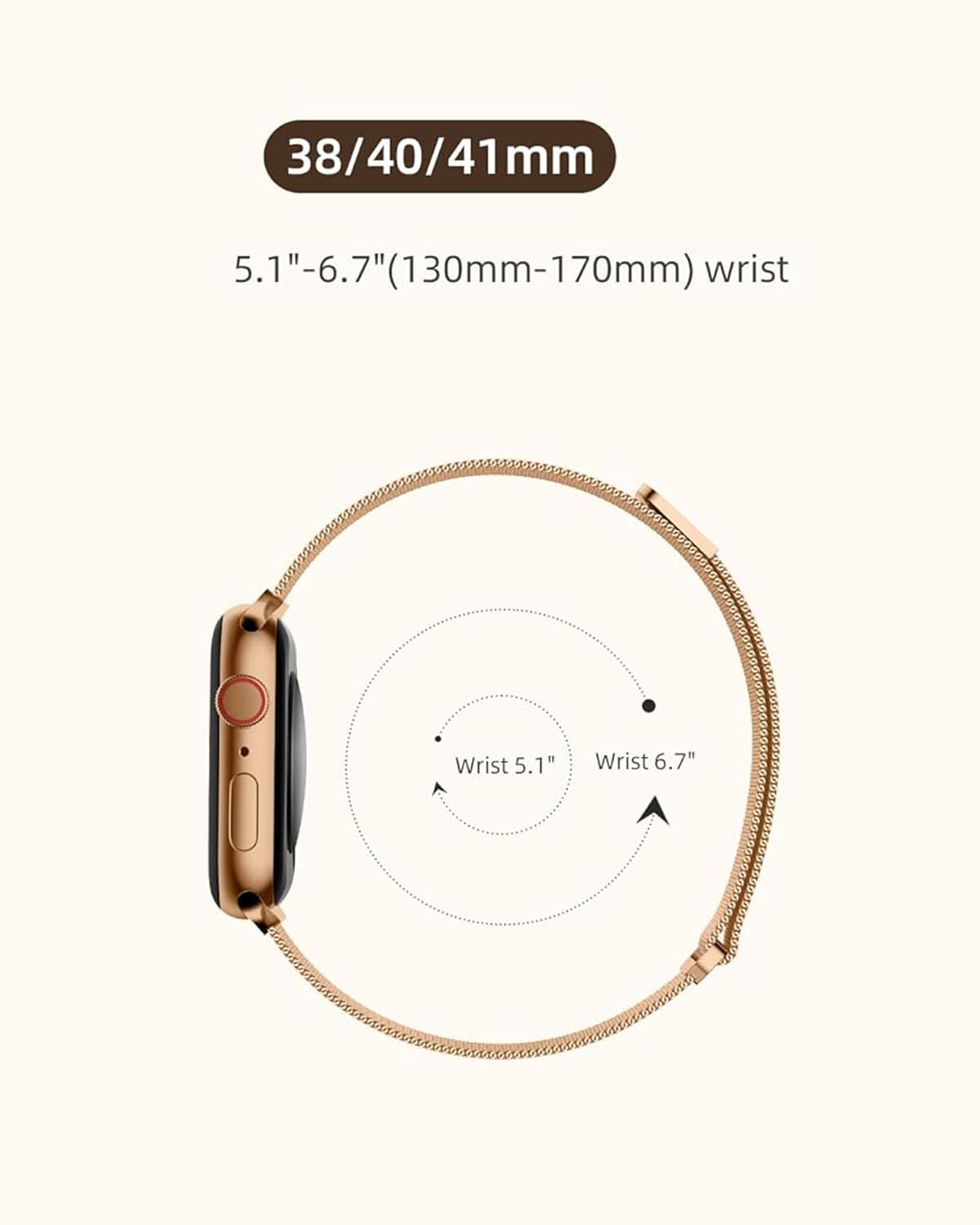 DV Milanese Strap Compatible with Apple Watch Straps 41mm 40mm 38mm Women Men, Dual Magnetic Adjustable Band for iWatch Series 8 7 6 5 4 3 2 1 SE, Fashion Metal Strap for Smart iWatch