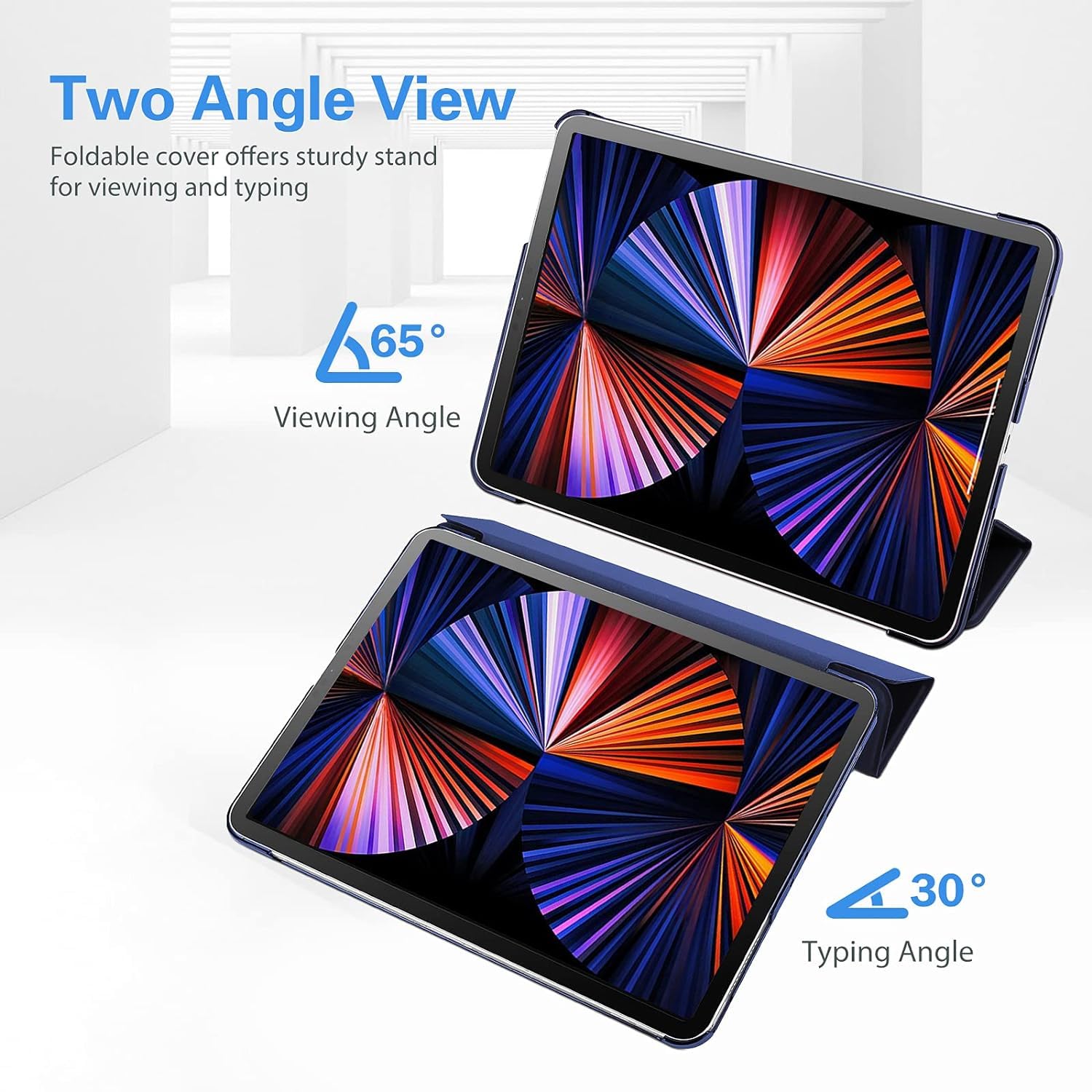 Selling United Case for iPad Pro 12.9-Inch (6th/5th Generation, 2022/2021 Model), Slim Stand Hard Back Shell Smart Cover with Auto Wake/Sleep