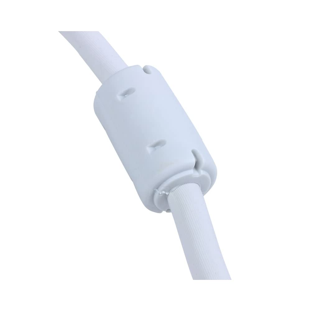 DV - 5 m – VGA Male to Male Cable for maximum quality, high-purity copper lines (Full HD, VGA to VGA, connects computer to screen, plasma TV & projector, 15-pin, monitor cable, White)