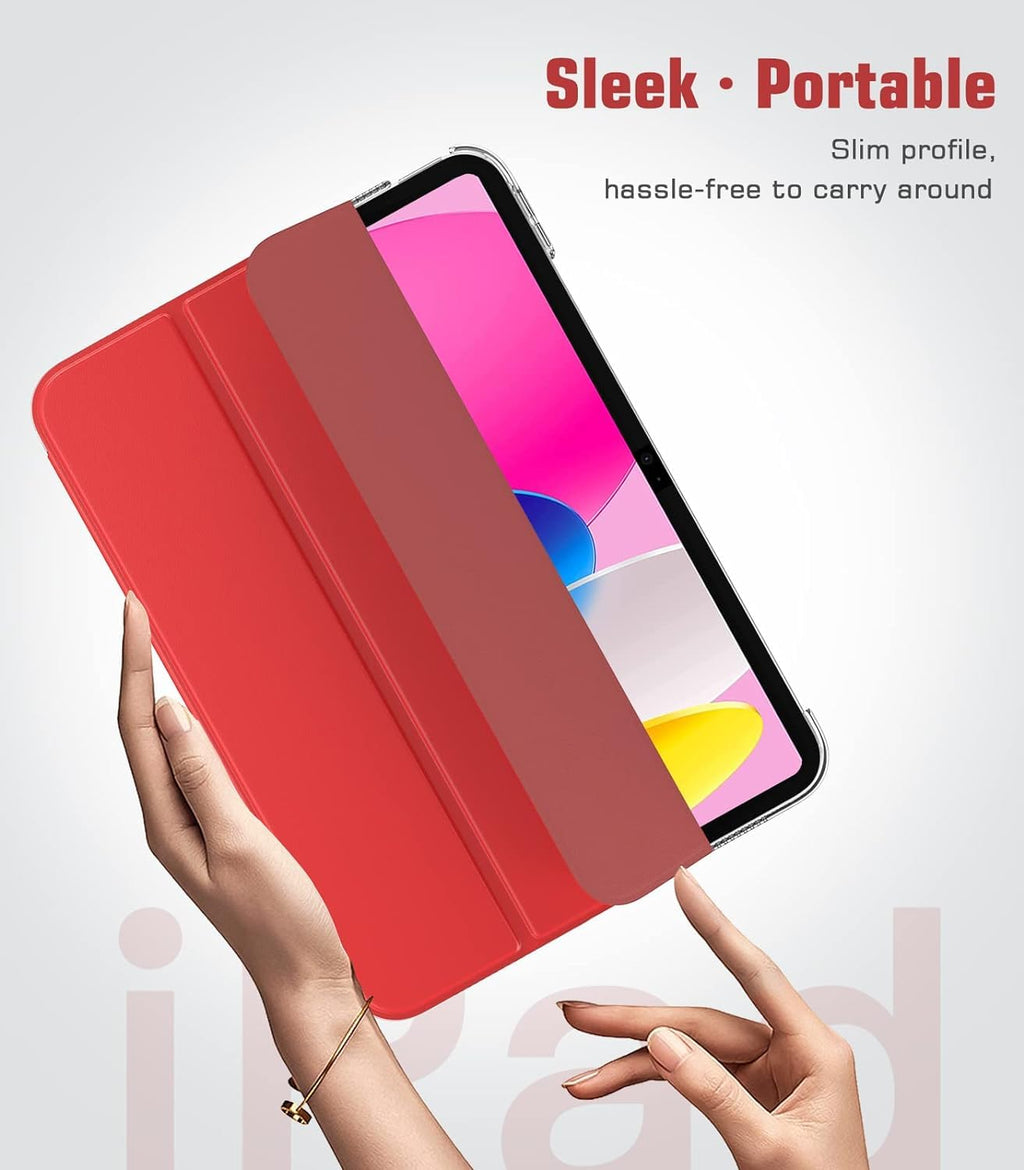 SU for A16 2025 11th / 10th Generation (2025/2022,11 inch/10.9 Inch), Slim Stand Hard PC Translucent Back Shell Smart Cover Case, Support Touch ID, Auto Wake/Sleep