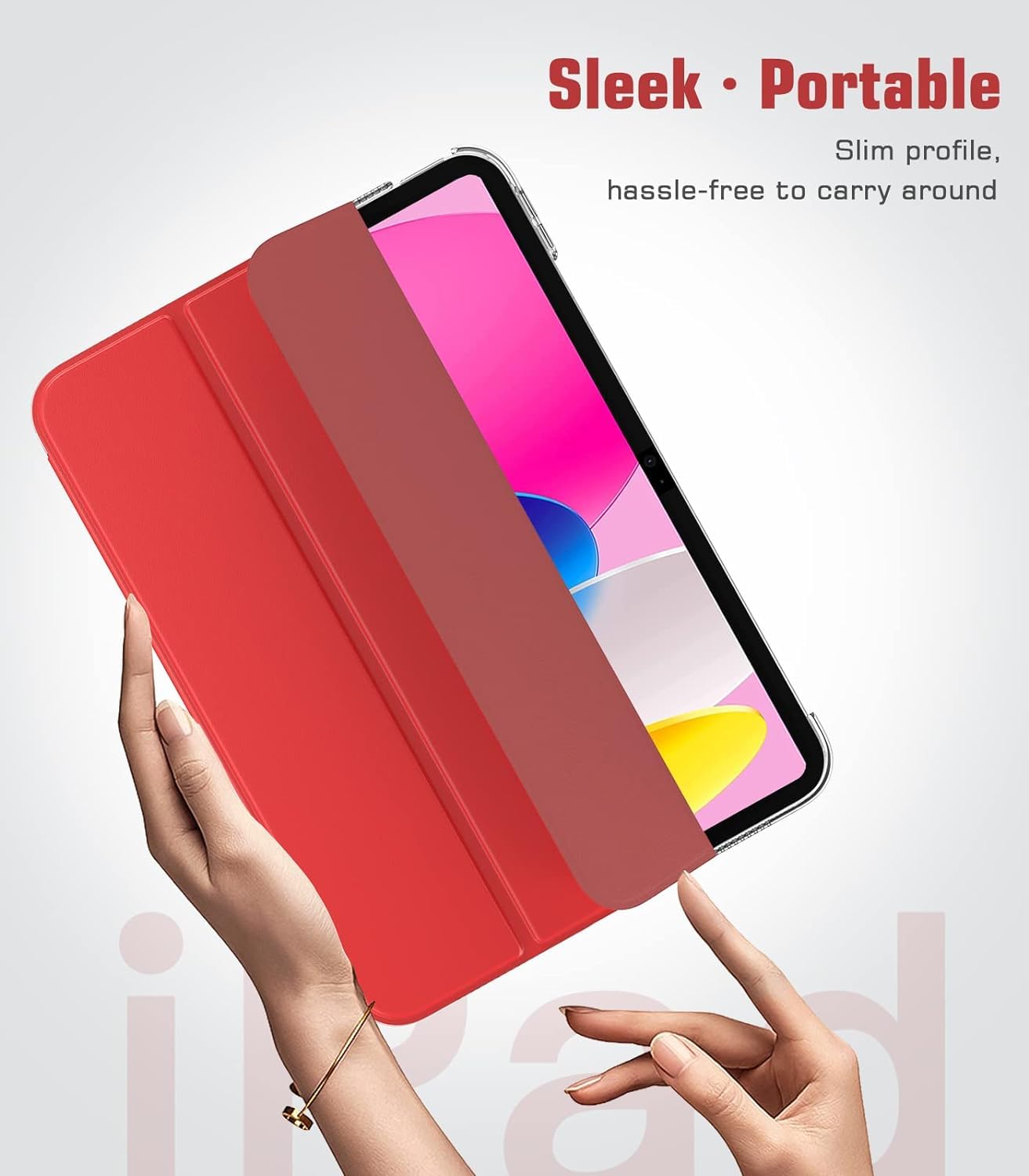 SU for A16 2025 11th / 10th Generation (2025/2022,11 inch/10.9 Inch), Slim Stand Hard PC Translucent Back Shell Smart Cover Case, Support Touch ID, Auto Wake/Sleep