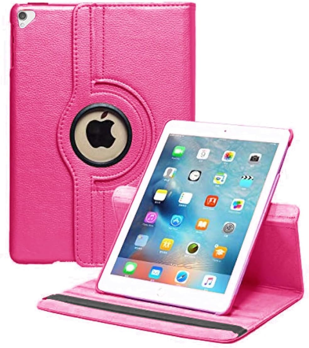 Case Compatible with Apple iPad Pro 12.9" (1st & 2nd Generation, 2015 & 2017 Model) Shockproof PU Leather Book Style Flip Folio 360° Rotating Protection Cover With Auto Wake/Sleep