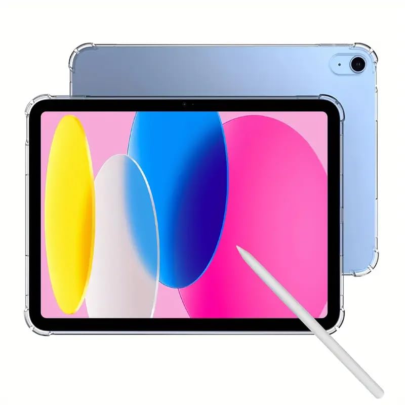 SU Case for iPad (A16) 11th Generation 11 Inch/ 10th Generation 10.9 Inch (Models: 2025/2022) Slim & Lightweight Soft TPU Anti-Scratch Back with Shockproof Impact Resistant Raised Edge Protection