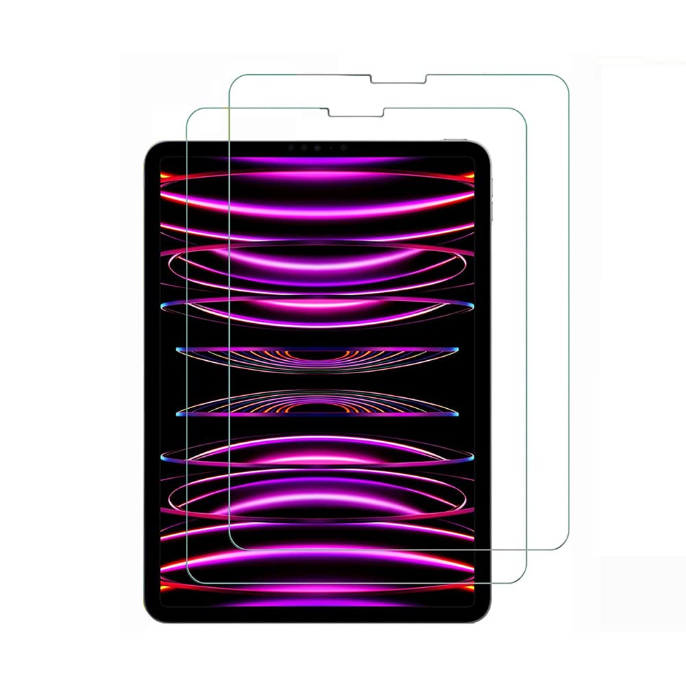 DIGITAL VANGUARD DISCOVERING POSSIBILITIES DV 2-Pack Screen Protector for iPad iPad Pro 11 11-Inch 2018,2020,2021,2022 Model Face ID Compatible, 9H Tempered Glass Film