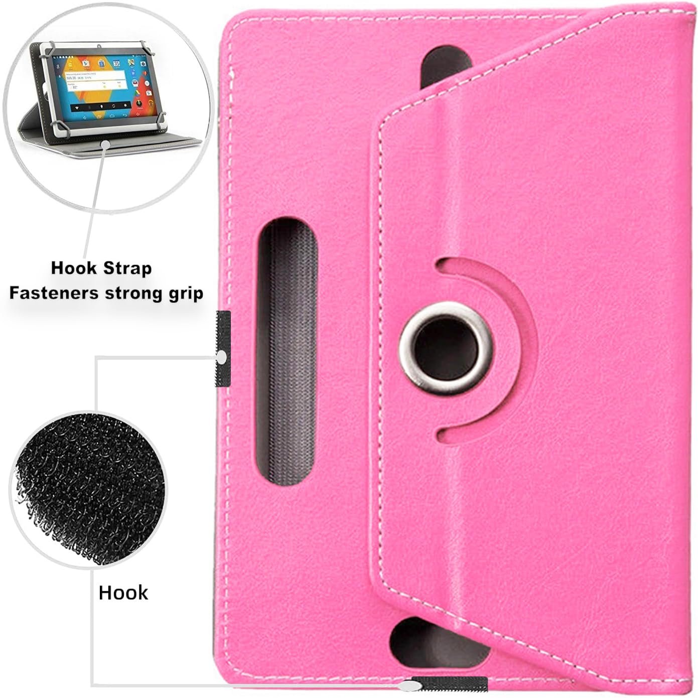 SU 10 inch Tablet Case - Universal Stand Case Folio Cover Magic Leather 360° Rotating Case Fits for ALL 10 Inch & 10.1in Inch Tablets + Stylus Pen