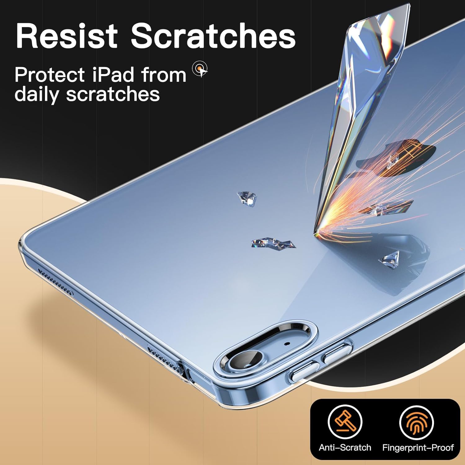 Shockproof Case for (A16) 11th Generation 11 Inch 2025/ iPad 10th Generation 10.9 Inch 2022, Soft TPU Transparent Slim Shockproof Tablet Cover (Clear)