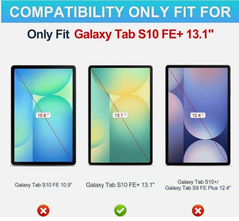 selling united 2PCS For Samsung Galaxy S10 FE+ 13.1 inch Tempered Glass Screen Protector On for Galaxy Tab S10 FE+ Anti Scratch HD Film, 9H Hardness, HD Clear, Bubble-Free Installation